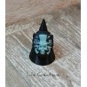 Bague "Tête de mort" bleu et noir
