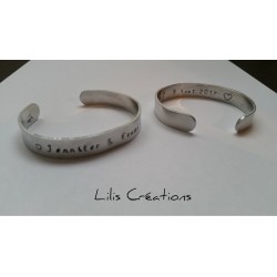 Bracelet gravé à la main entièrement personnalisé sur demande