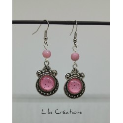 Boucles d'oreilles "Rose à...