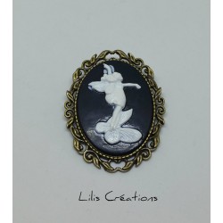 Broche XL "Fée" Noir, blanc...