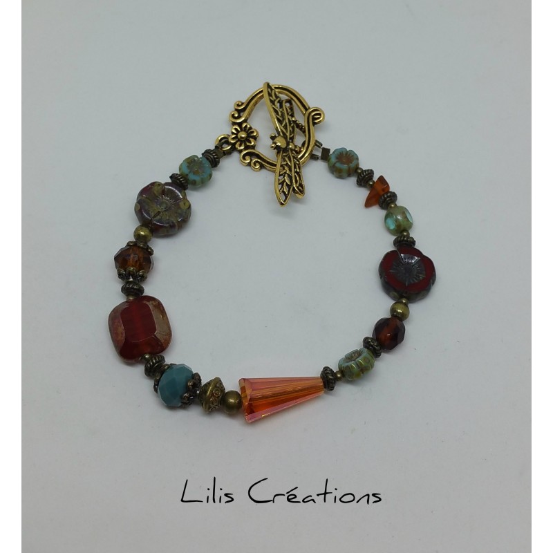 copy of Bracelet perles de bohème "Libellule"