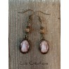 VINTAGE - Boucles d'oreilles " Lapin et cerf " bronze