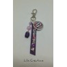 Porte-clés "1 bon point à ma maîtresse" violet
