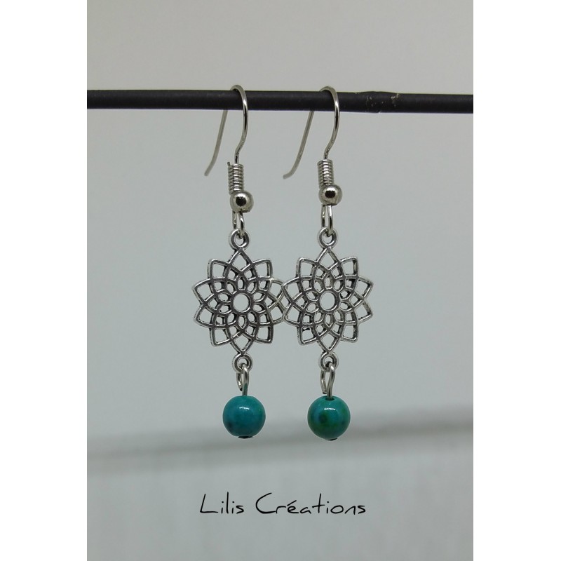 copy of Boucles d'oreilles en pierre, tons orangés