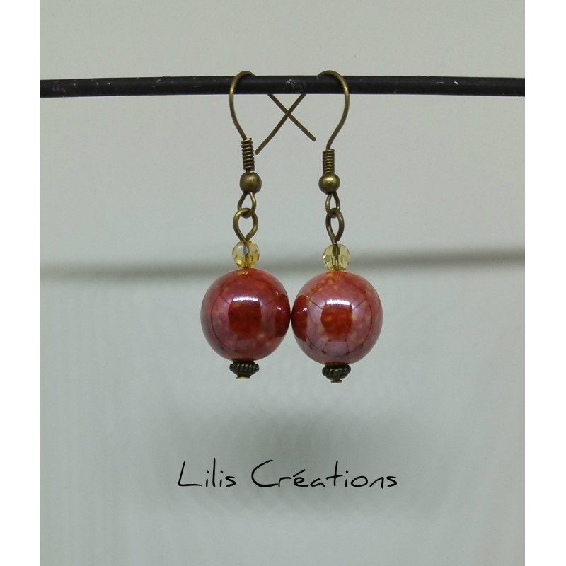 copy of Boucles d'oreilles en céramique / noir métallisé