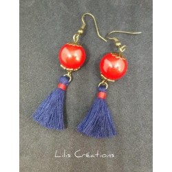 Boucles d'oreilles pompons...