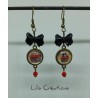 copy of Boucles d'oreilles "Le maillot de bain" rouge, bleu et bronze