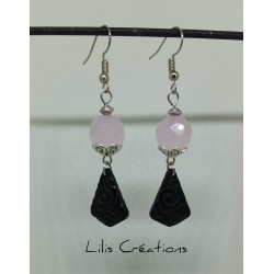 Boucles d'oreilles en jais...