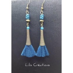 Boucles d'oreilles "Pompons...