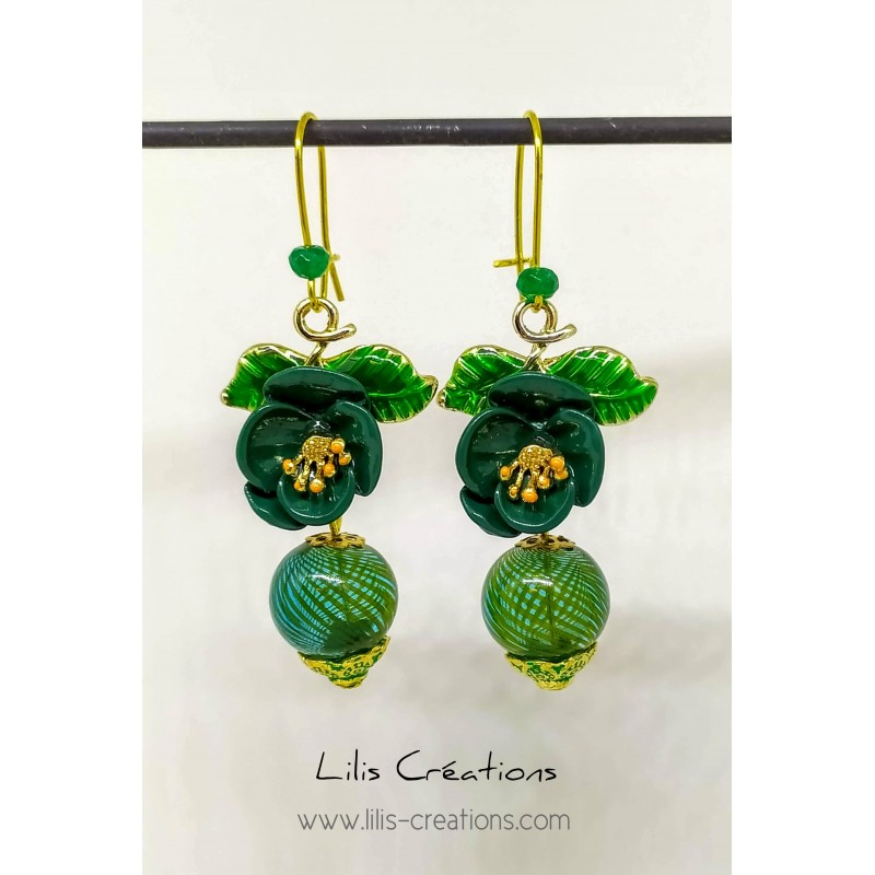 copy of Boucles d'oreilles "Marine" bleu et argenté