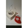 SUR COMMANDE / Ensemble boule de Noël et Chaussette personnalisés