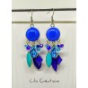 copy of Boucles d'oreilles "Marine" bleu et argenté