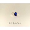 Bague "Swarovski" Sapphire et argenté