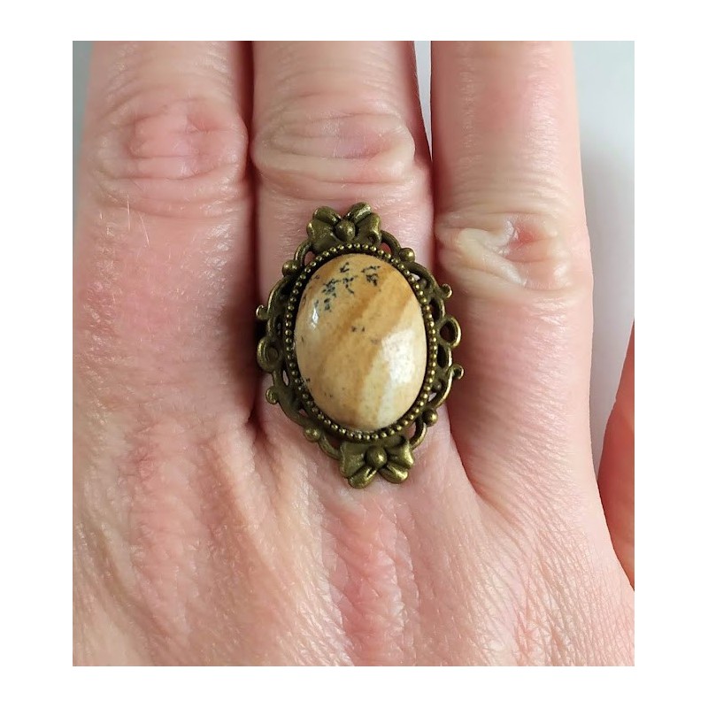 Bague "Jaspe paysage"