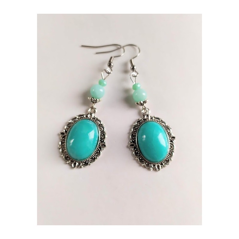 Boucles d'oreilles "Amazonite"