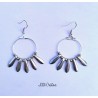 Boucles d'oreilles "Créoles" Silver