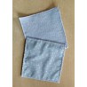 Lot de 2 lingettes lavables "Petites fleurs" en micro éponge de coton bio/ tons bleus et roses