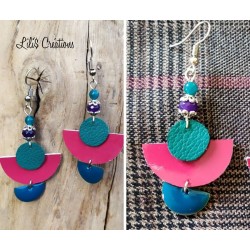 Boucles d'oreilles "Cuir"...