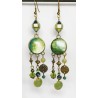 PRÉCIEUSES - Boucles d'oreilles vert et bronze