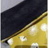 Snood / Tour de cou Adulte "Fleurs de pissenlit" Moutarde, blanc et noir