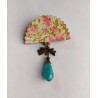 copy of Broche oiseau et fleurs - bronze