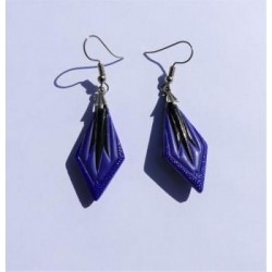 copy of Boucles d'oreilles en verre "Vintage" / Orange, rouge et bronze