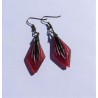 copy of Boucles d'oreilles en verre "Vintage" / Orange, rouge et bronze