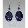 Boucles d'oreilles "Nacre" violet