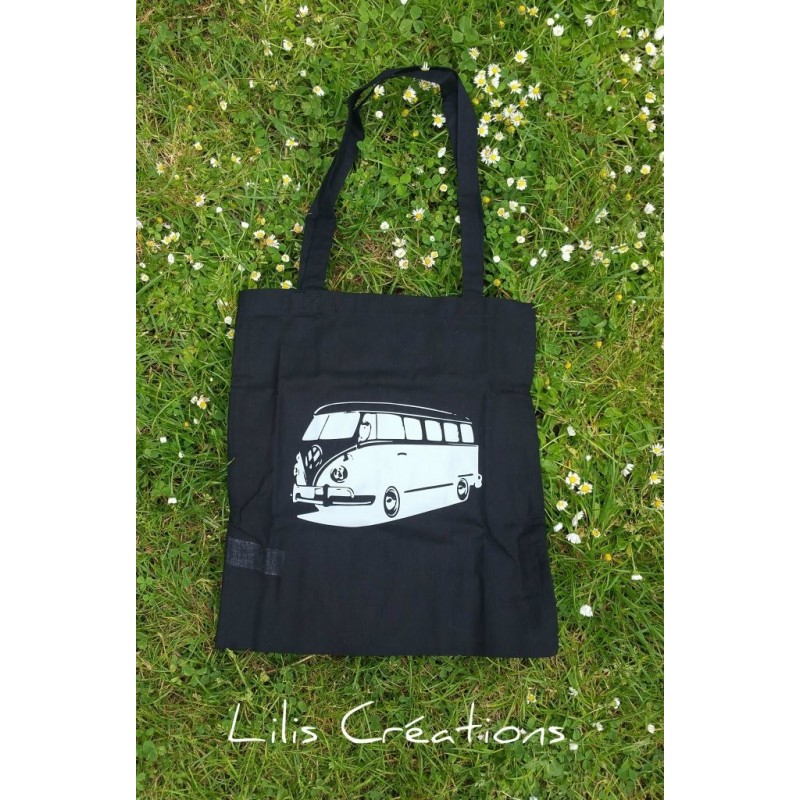 Sac Tote-bag "Combi VW" noir