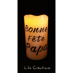 Bougie à led en cire véritable, personnalisation sur demande.