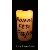 Bougie à led en cire véritable, personnalisation sur demande.