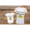 Ensemble t-shirt et body "Maman et bébé en or"