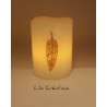 Bougie à led "Plume" - En cire véritable