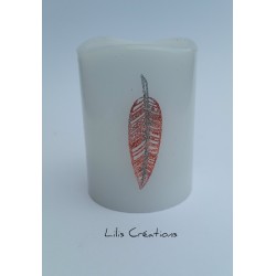 Bougie à led "Plume" - En cire véritable