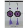 copy of Boucles d'oreilles longues "Mandala" bleu