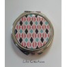 copy of Miroir de sac "Petites fleurs" couleur corail et bleu