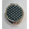 miroir de sac pois bleu