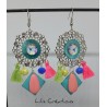 Boucles d'oreilles "Les estivales" Multicolore