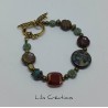 Bracelet perles de bohème "Libellule"